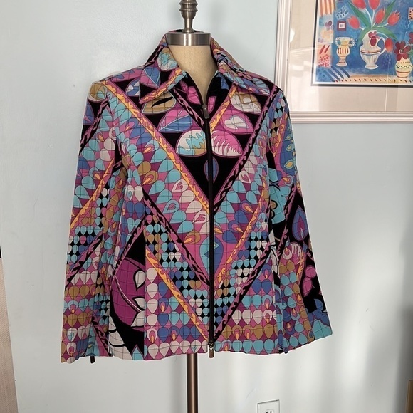 Averardo Bessi 100% Silk Quilted Zippered Jacket